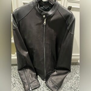 Wilson Rivet Black leather Jacket